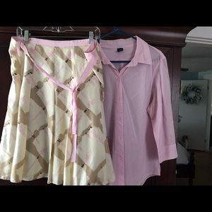 Gap skirt and blouse combo